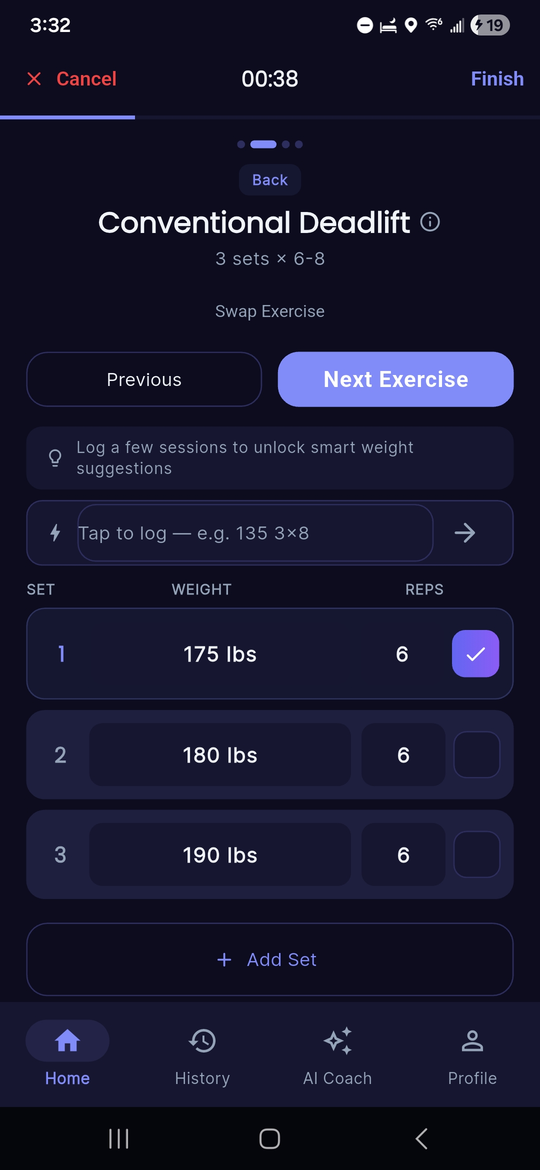 AI Coach chat